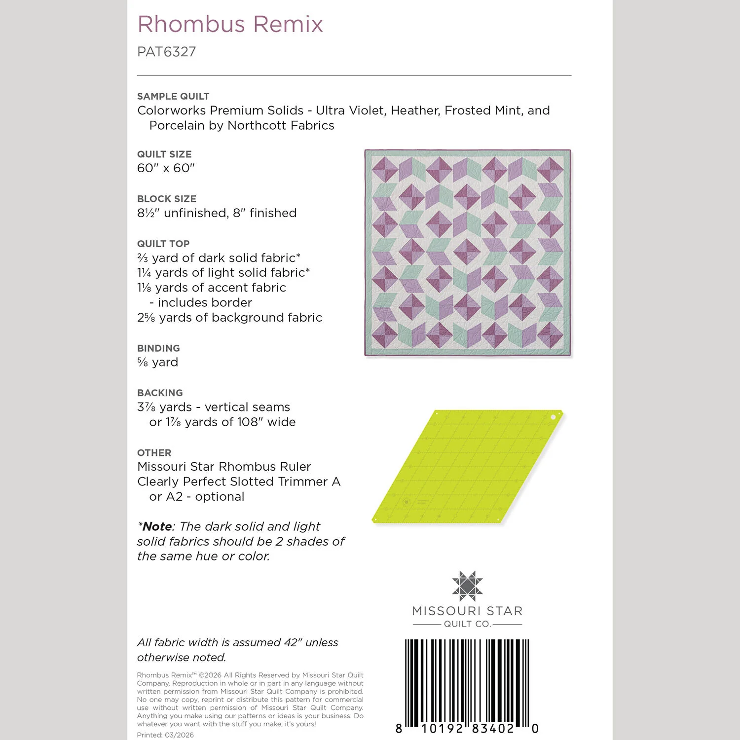 Digital Download - Rhombus Remix Quilt Pattern by Missouri Star - Image 2