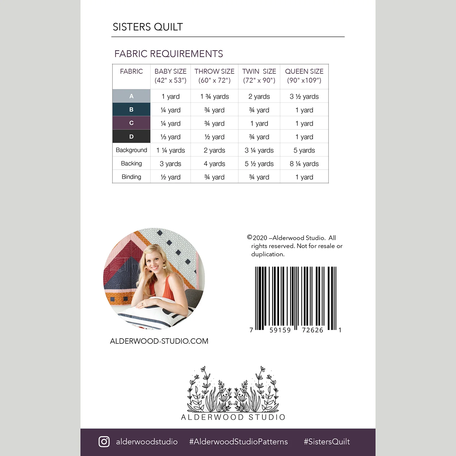Digital Download - Sisters Quilt Pattern - Image 2