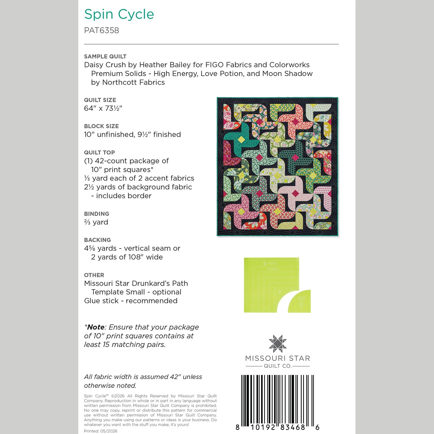 Digital Download - Spin Cycle Quilt Pattern by Missouri Star - Image 2
