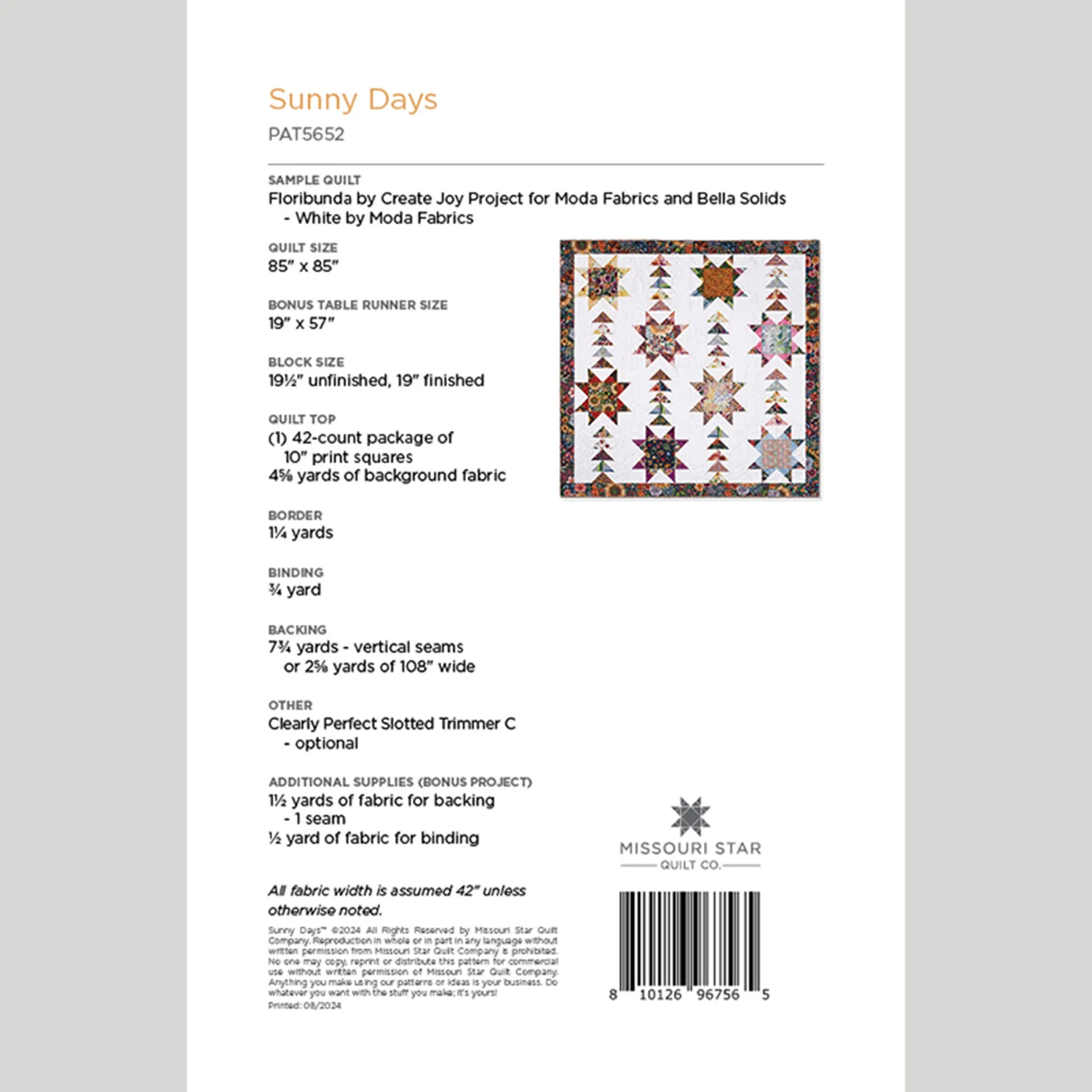 Digital Download - Sunny Days Quilt Pattern by Missouri Star - Image 2