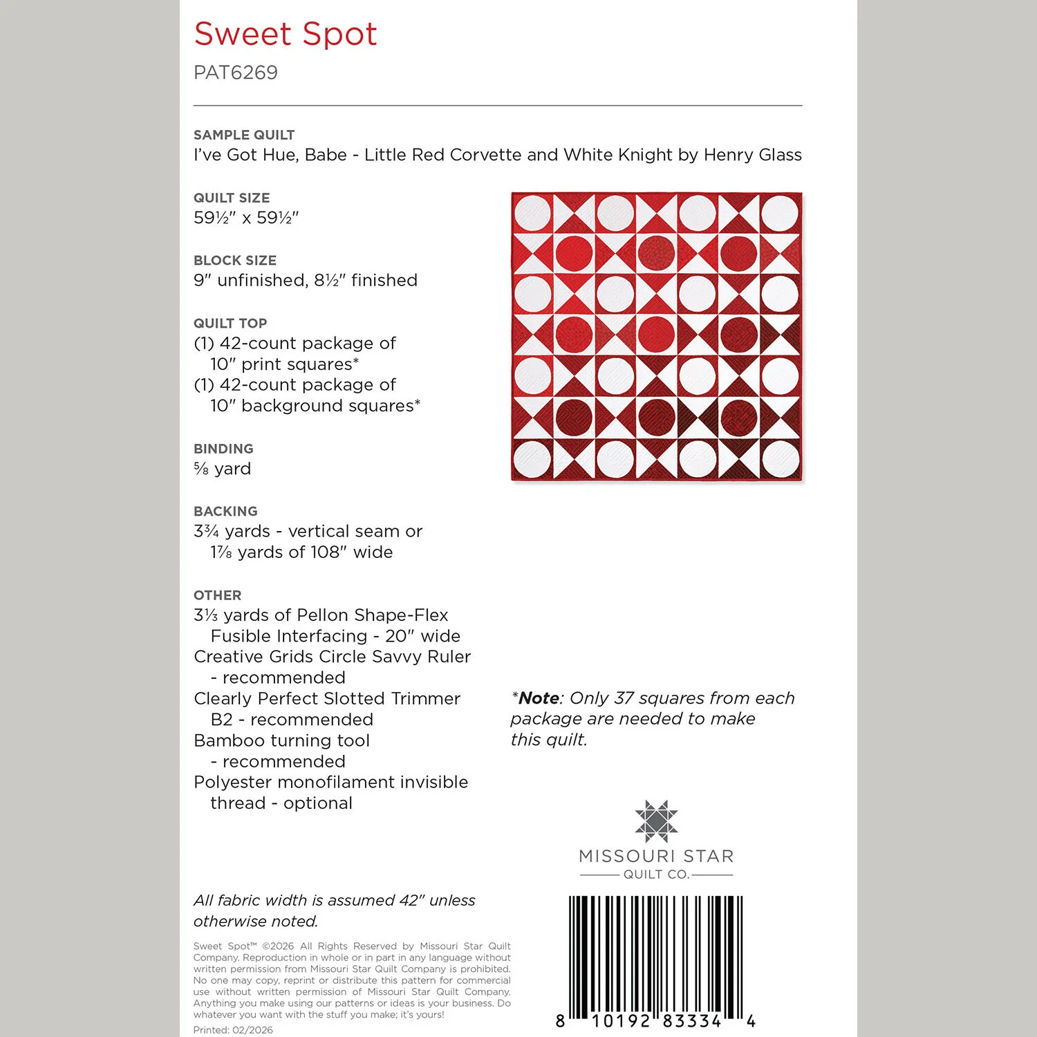 Digital Download - Sweet Spot Quilt Pattern by Missouri Star - Image 2