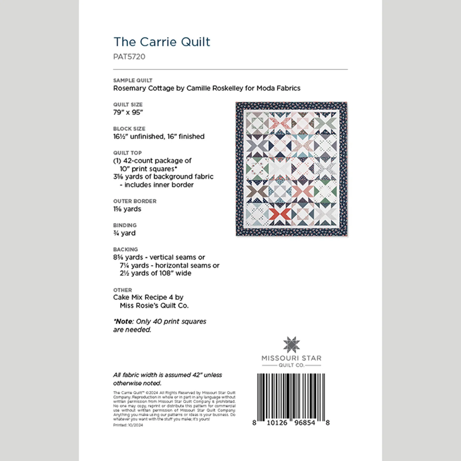 Digital Download - The Carrie Quilt Pattern by Missouri Star - Image 2
