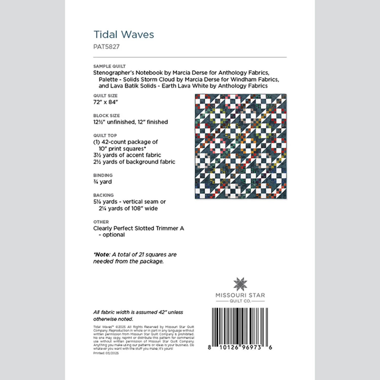 Digital Download - Tidal Waves Quilt Pattern by Missouri Star - Image 2