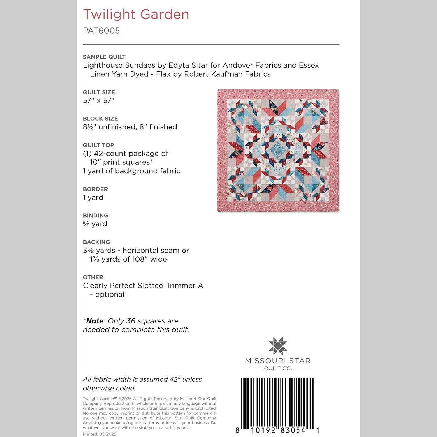 Digital Download - Twilight Garden Quilt Pattern by Missouri Star - Image 2