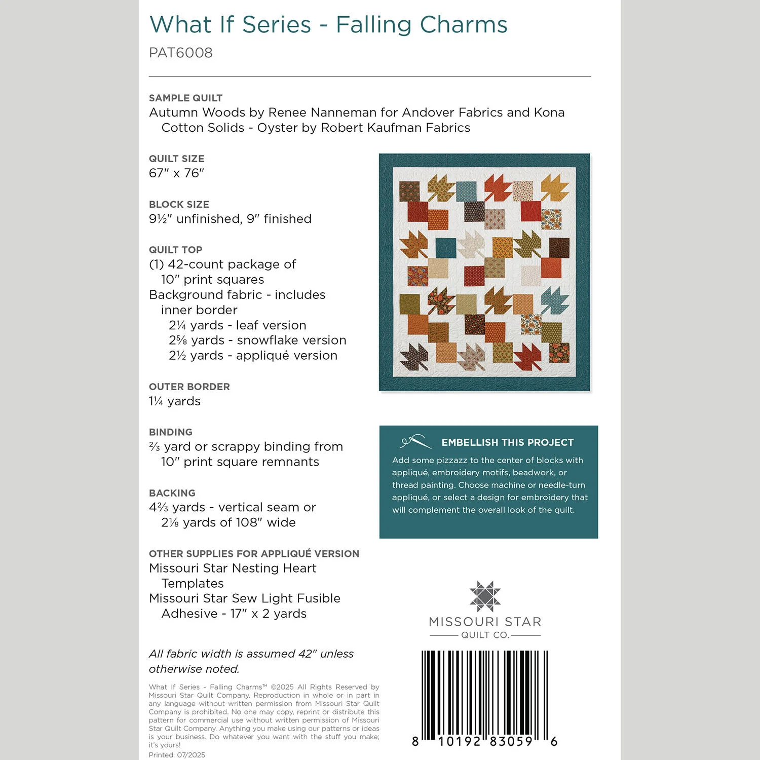 Digital Download - What If Series - Falling Charms Quilt Pattern by Missouri Star - Image 2