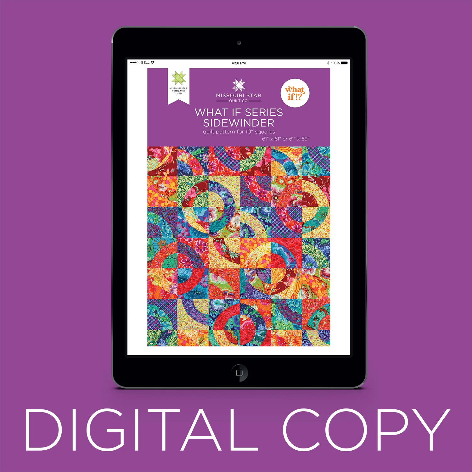 Digital Download - What If Series - Sidewinder Quilt Pattern by Missouri Star