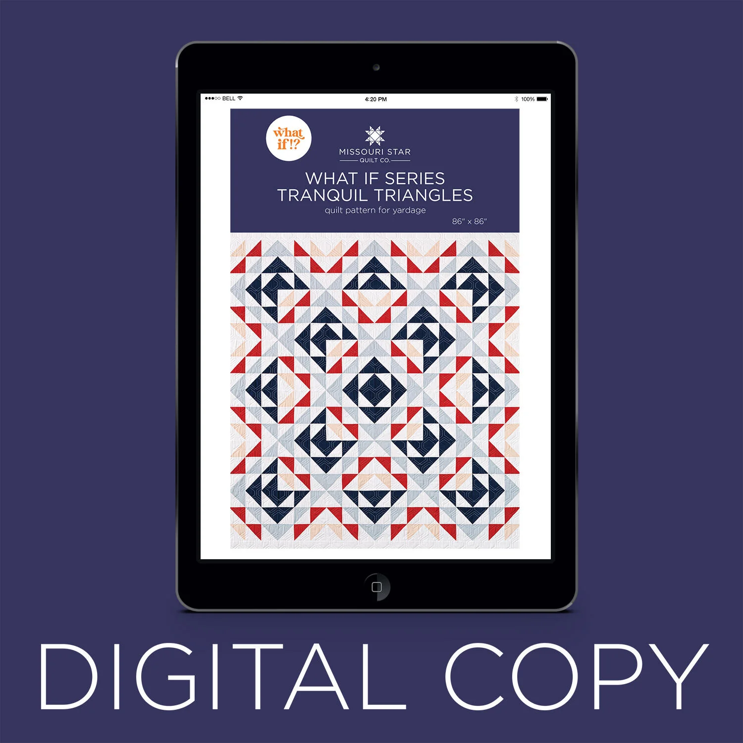 Digital Download - What If Series - Tranquil Triangles Quilt Pattern by Missouri Star