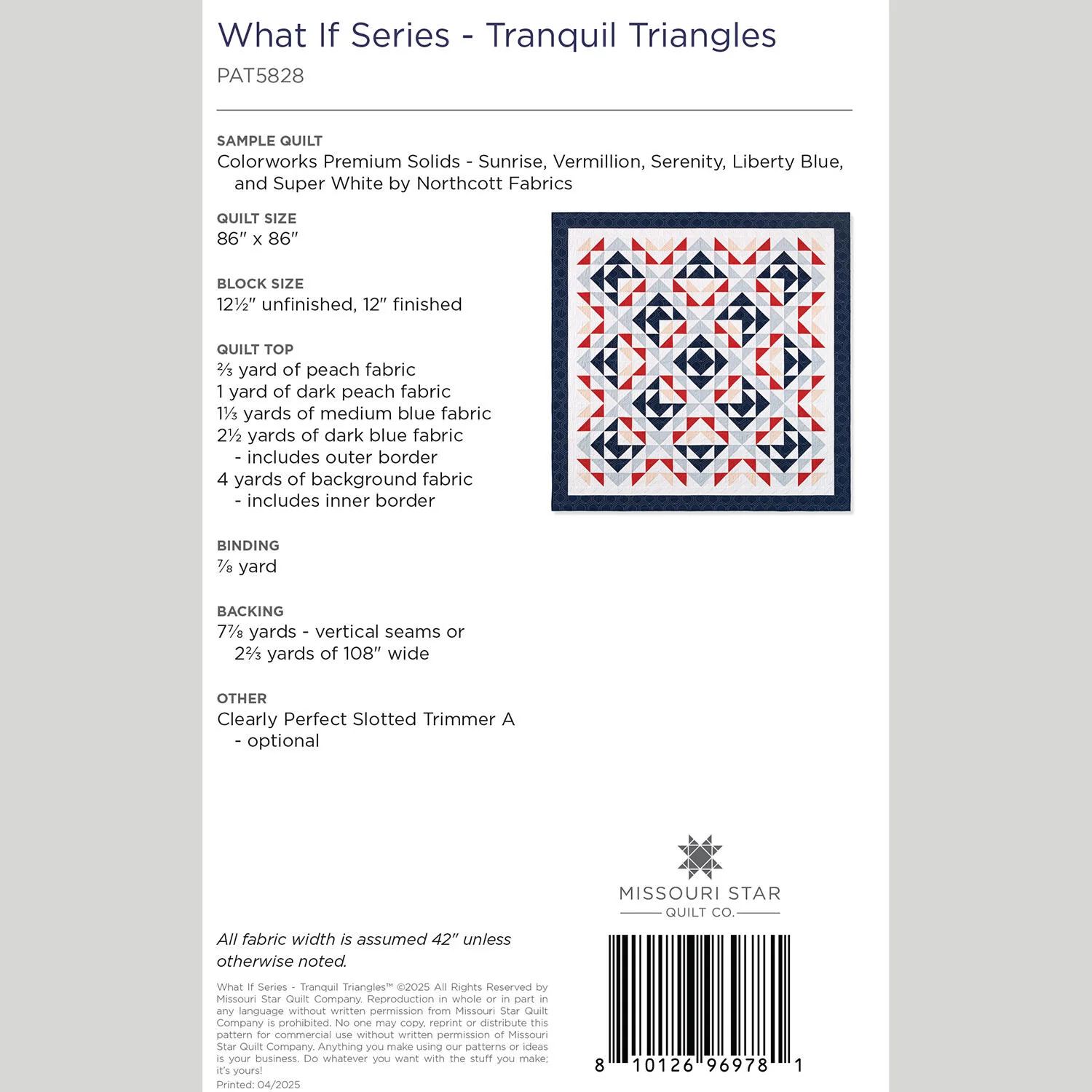 Digital Download - What If Series - Tranquil Triangles Quilt Pattern by Missouri Star - Image 2