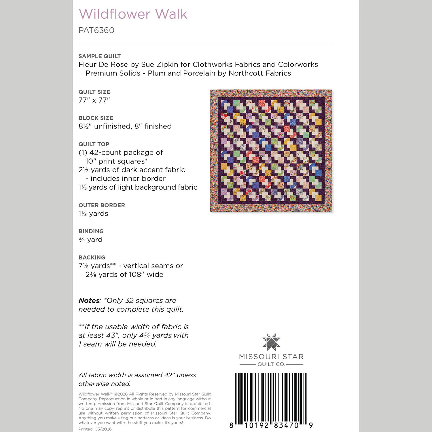 Digital Download - Wildflower Walk Quilt Pattern by Missouri Star - Image 2