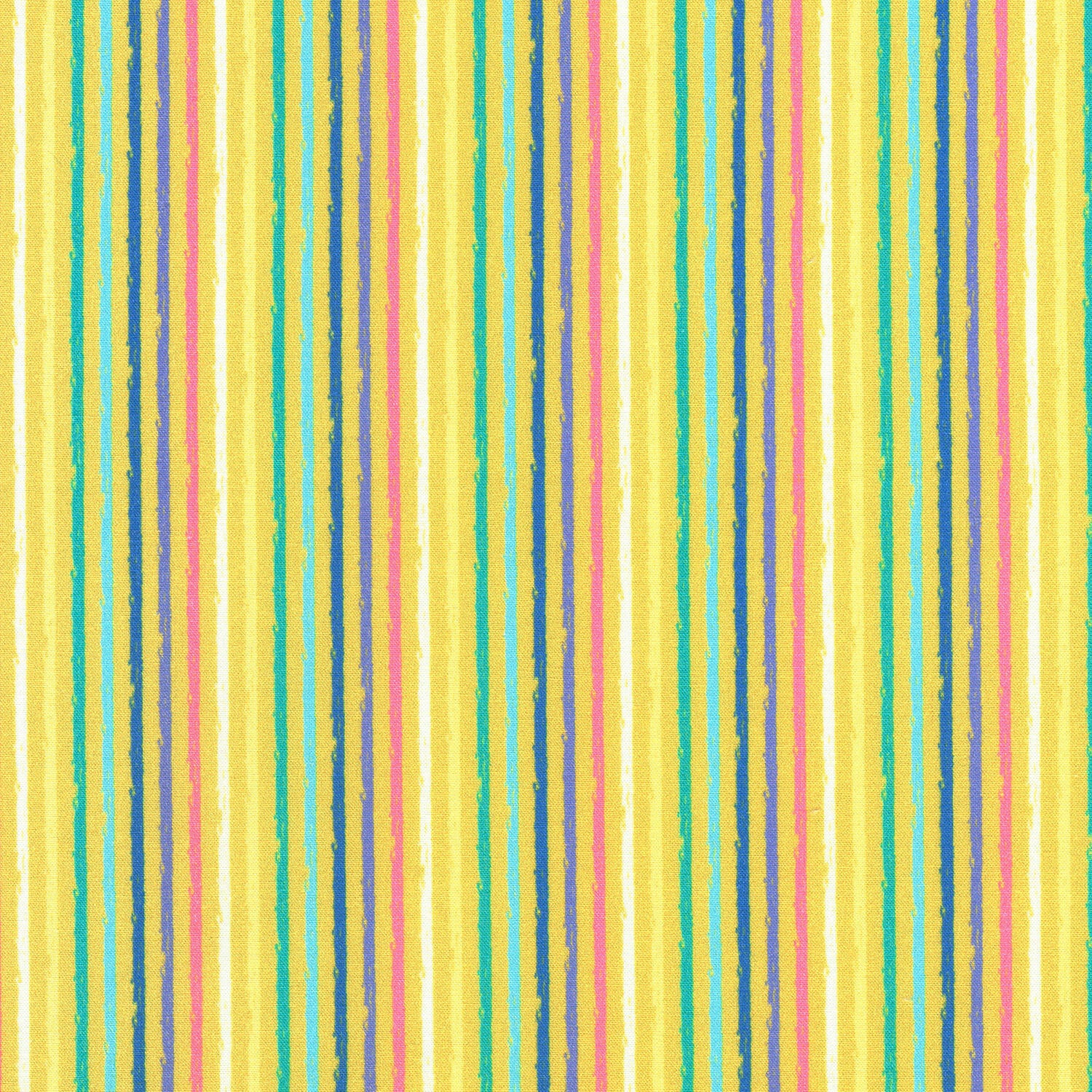 Dino Darlings - Stripe Buttercup Yardage