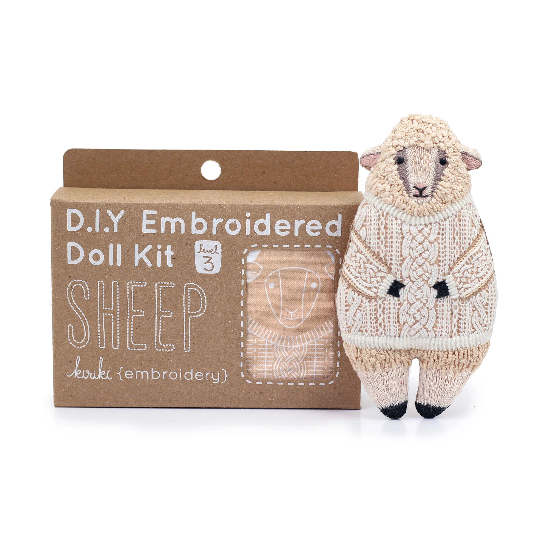 D.I.Y. Embroidered Doll Kit - Sheep - Image 2