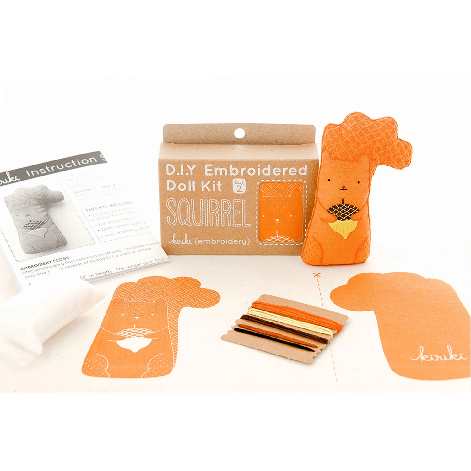 D.I.Y. Embroidered Doll Kit - Squirrel - Image 2