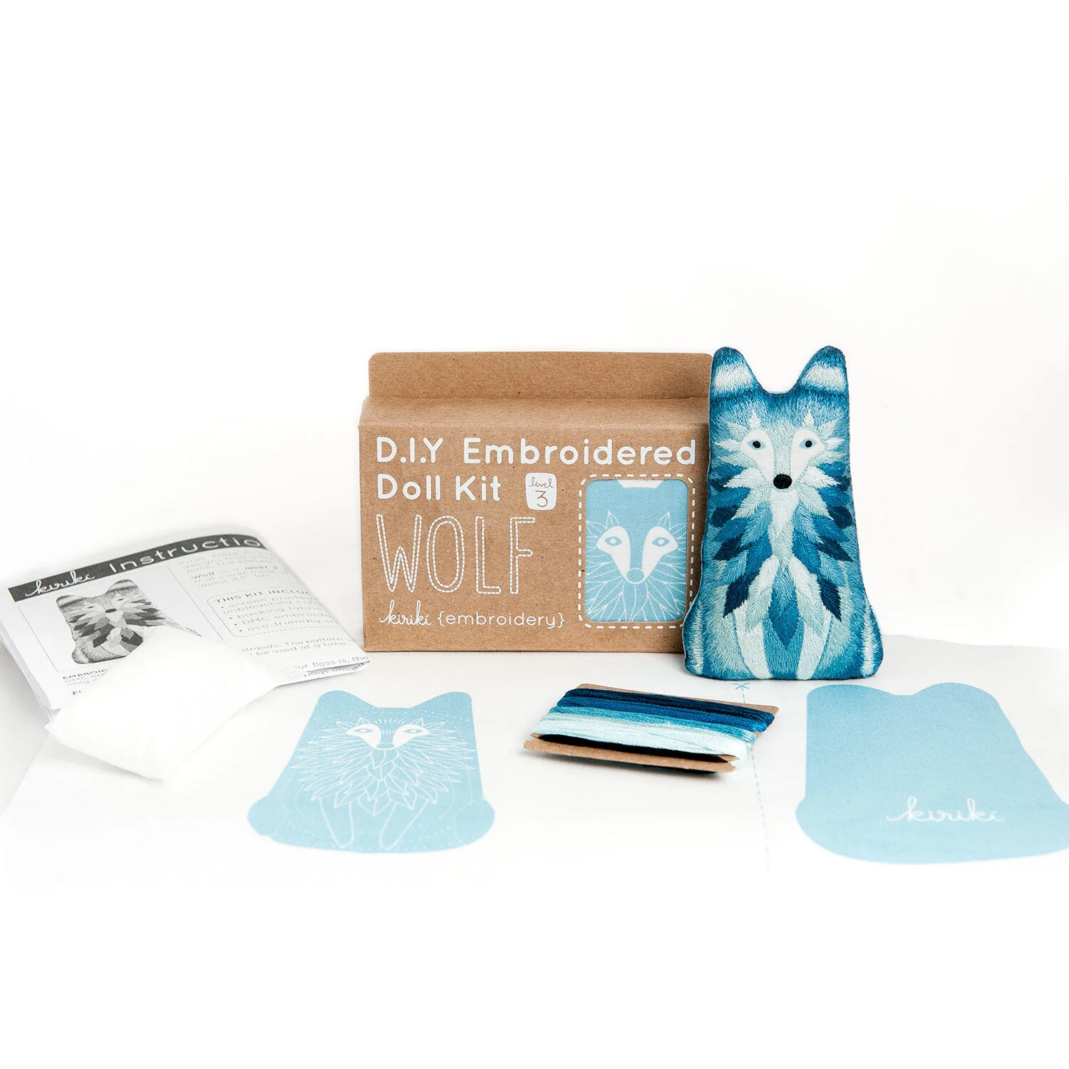 D.I.Y. Embroidered Doll Kit - Wolf - Image 3