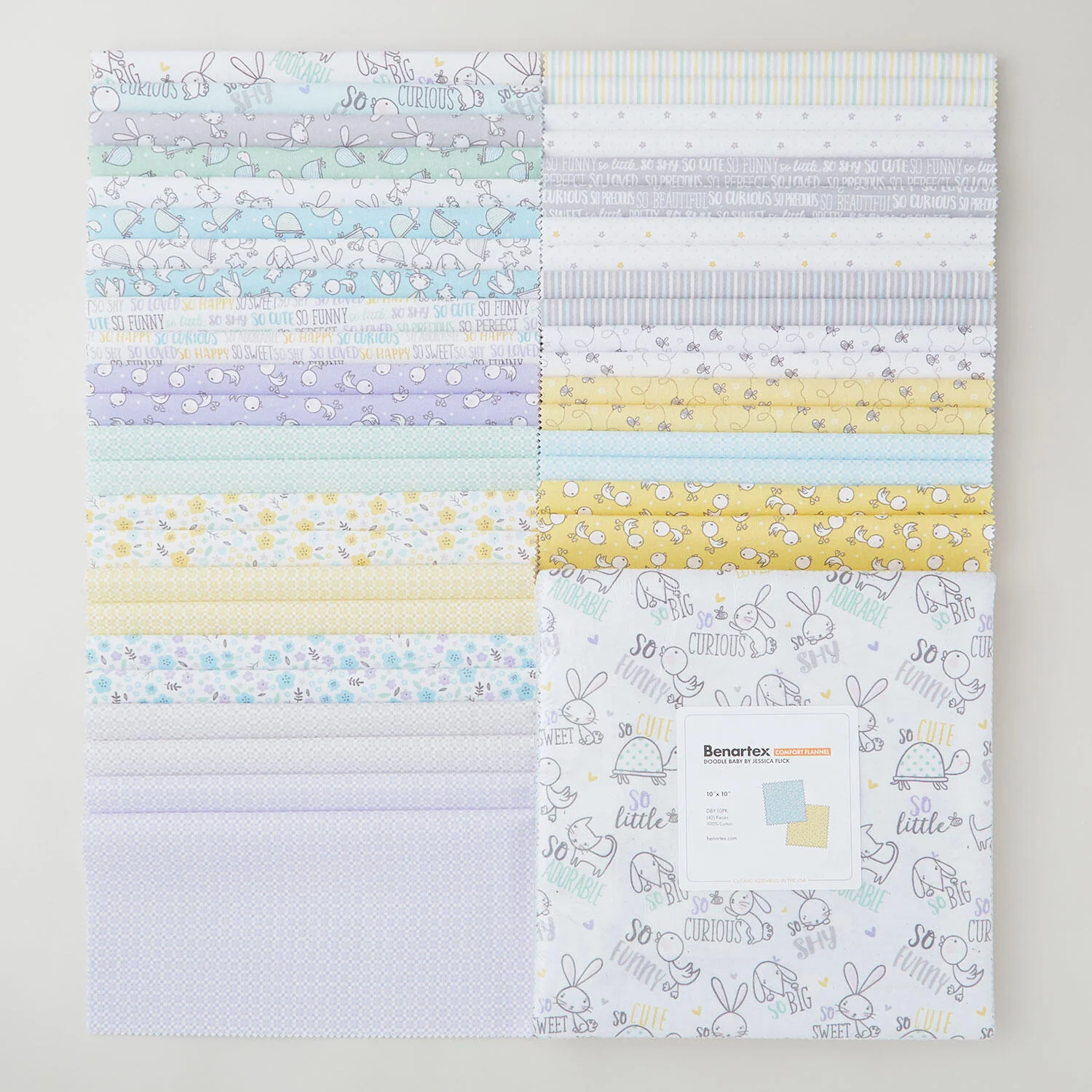 Doodle Baby Flannel Favorites 10" Squares