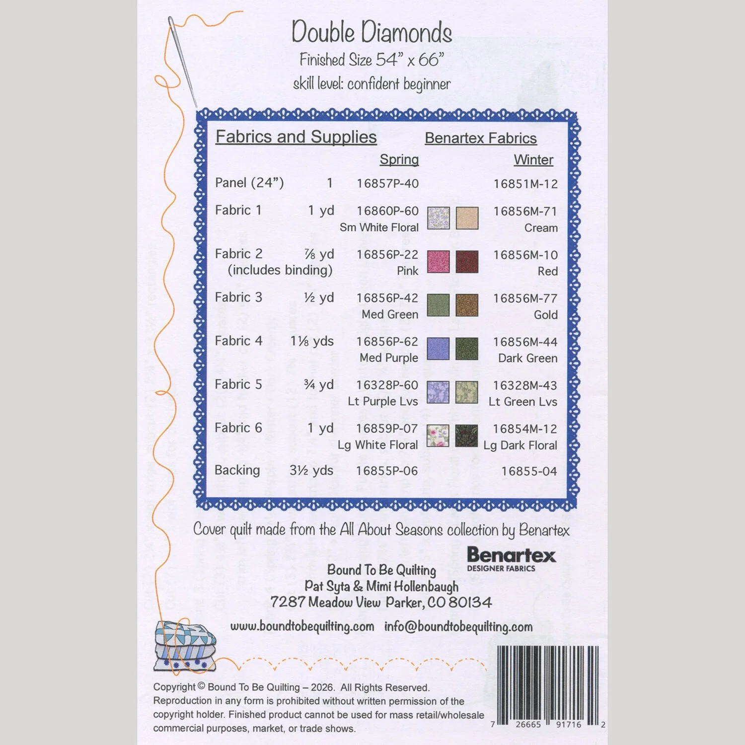 Double Diamonds Quilt Pattern - Image 2