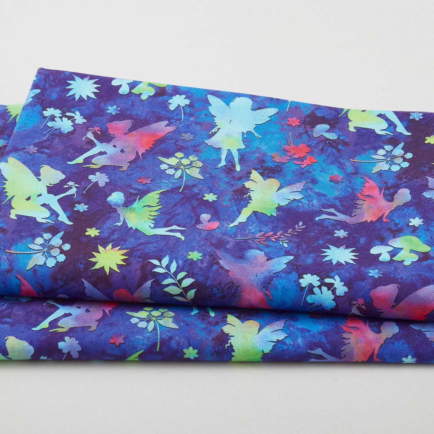 Down The Fairy Path - Fairy Silhouette Royal Multi 2 Yard Cut