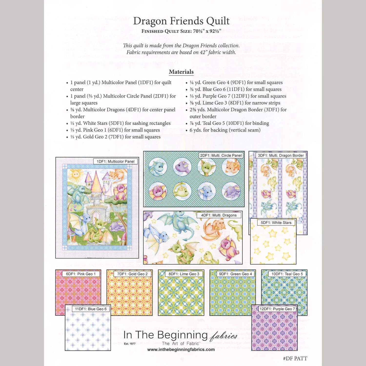 Dragon Friends Quilt Pattern - Image 2