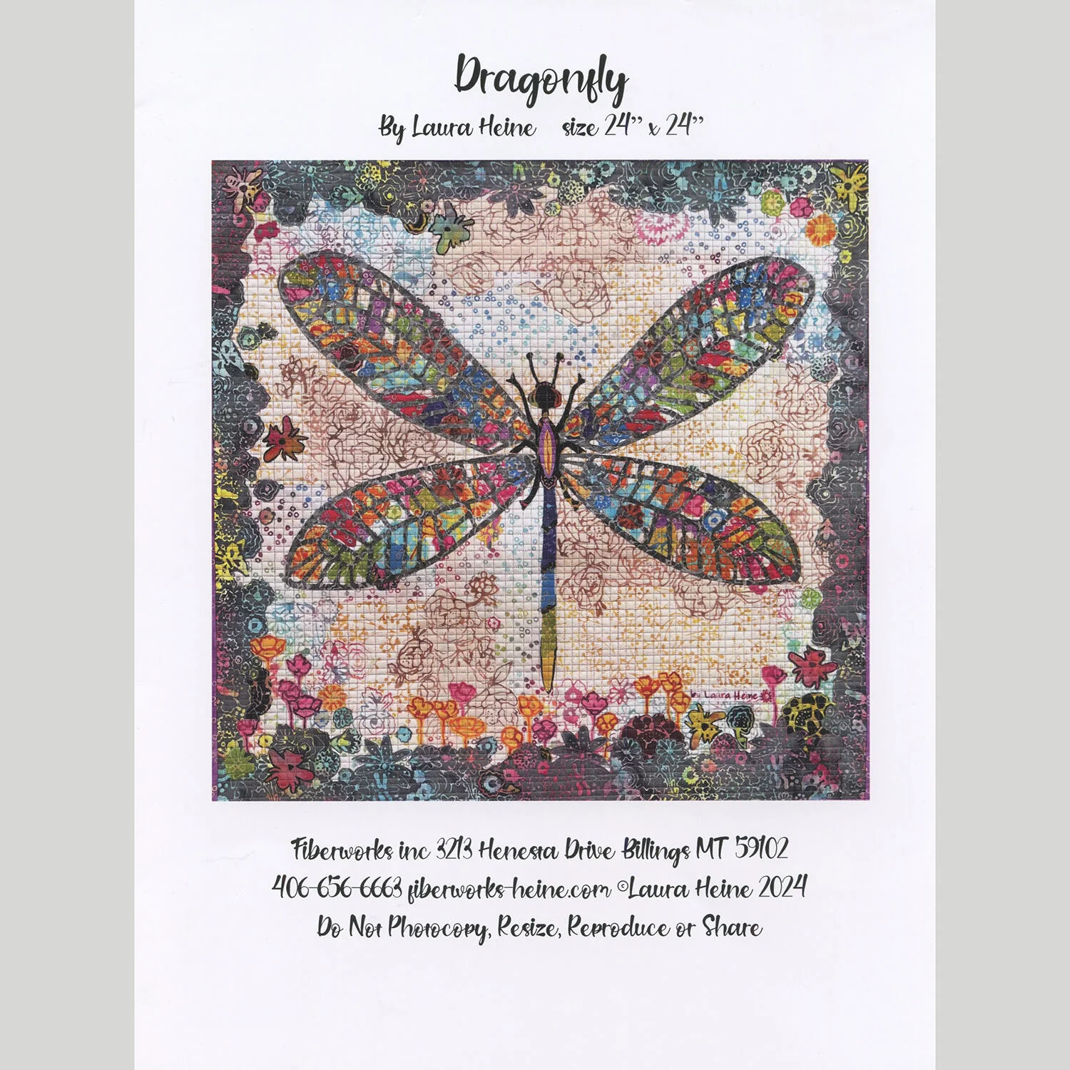 Dragonfly Collage Pattern