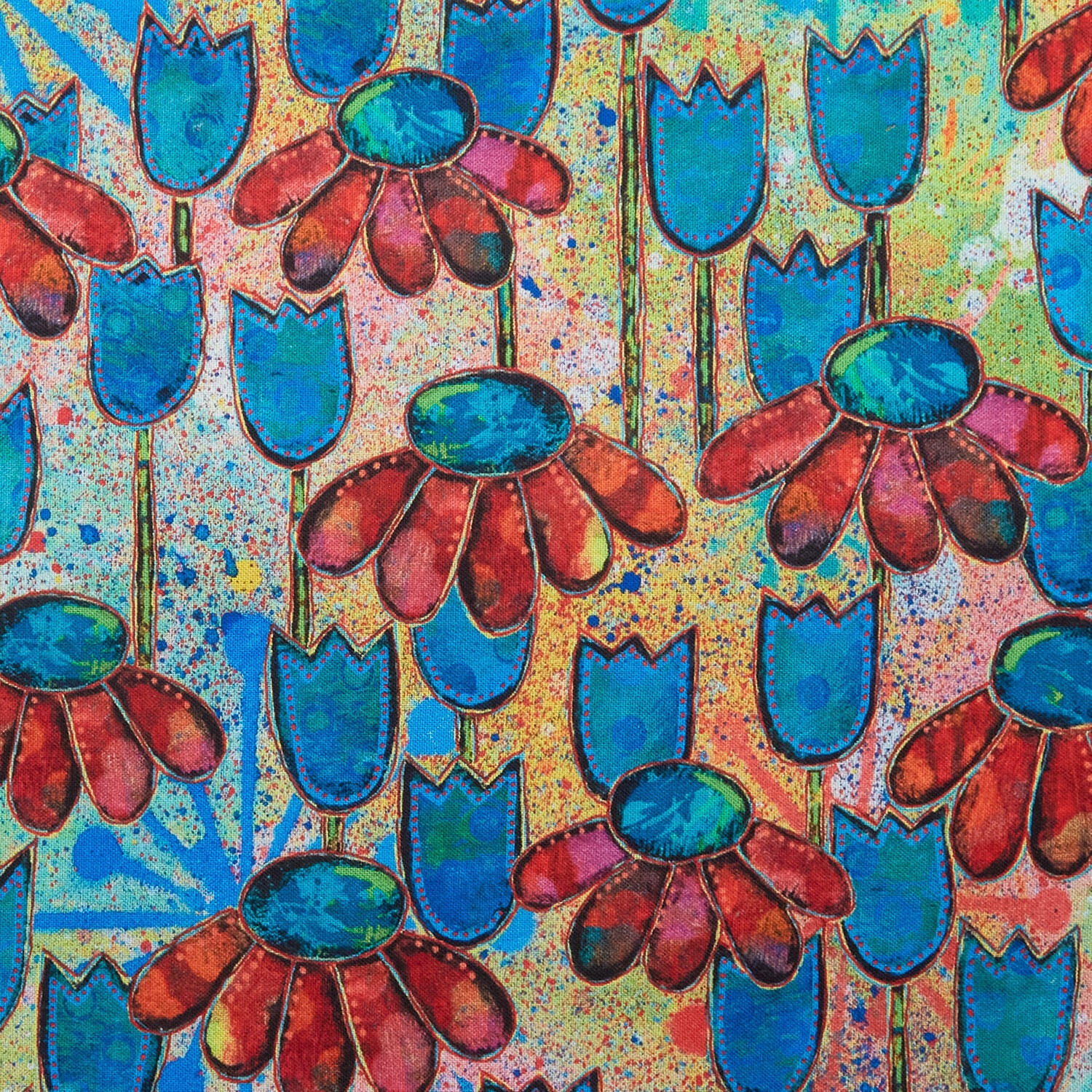 Dragonfly Dance - Daisytime Multi Digitally Printed 2 Yard Cut - Image 2