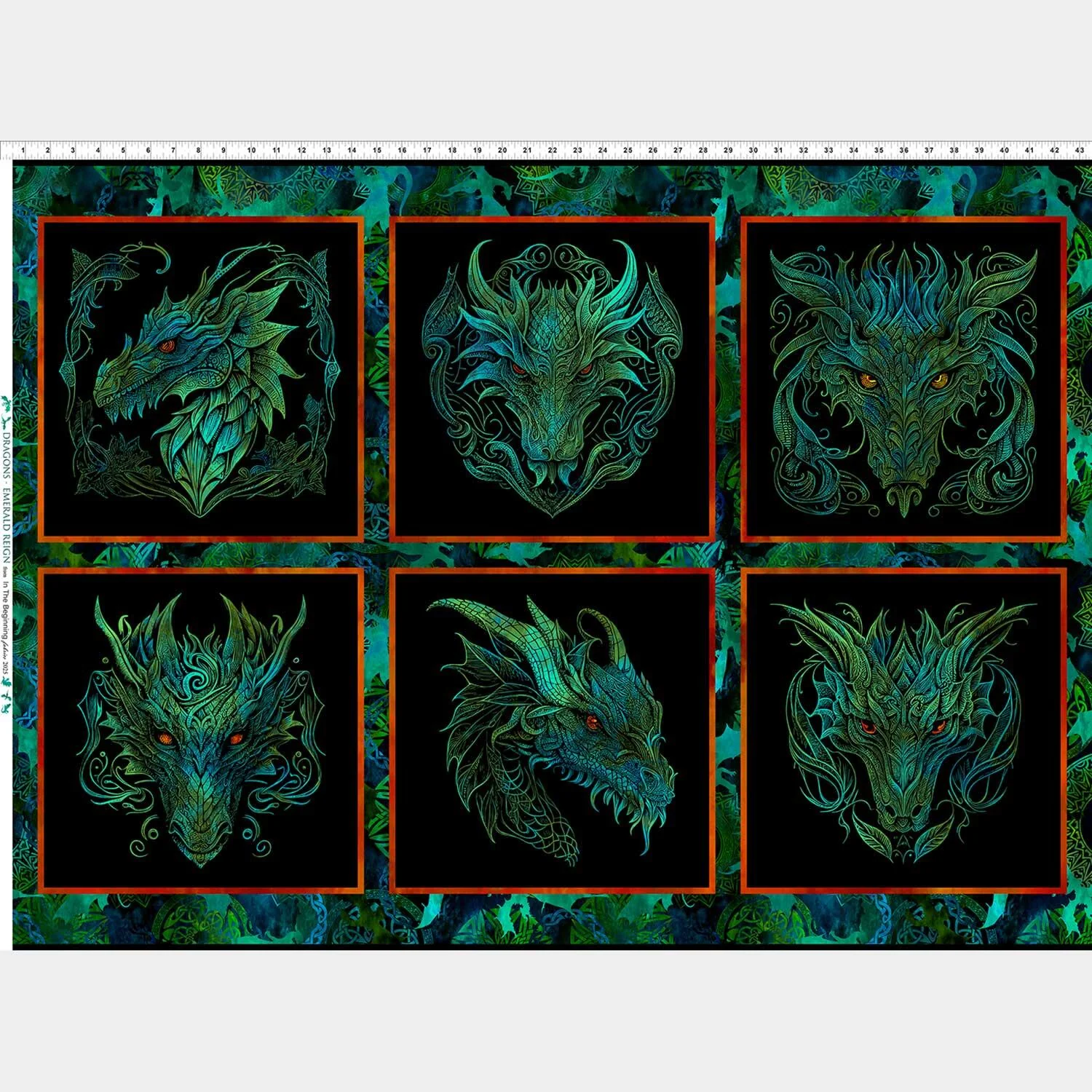 Dragons - Emerald Reign Dragon Block Multi Panel