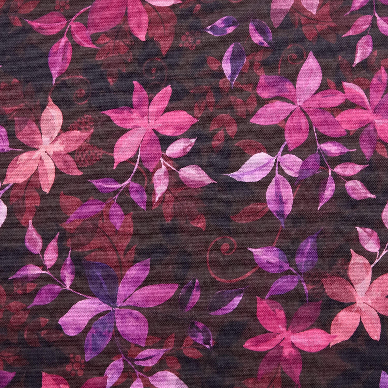 Dreaming of Flowers Favorites - Plum Leaves 2 Yard Cut - Image 2