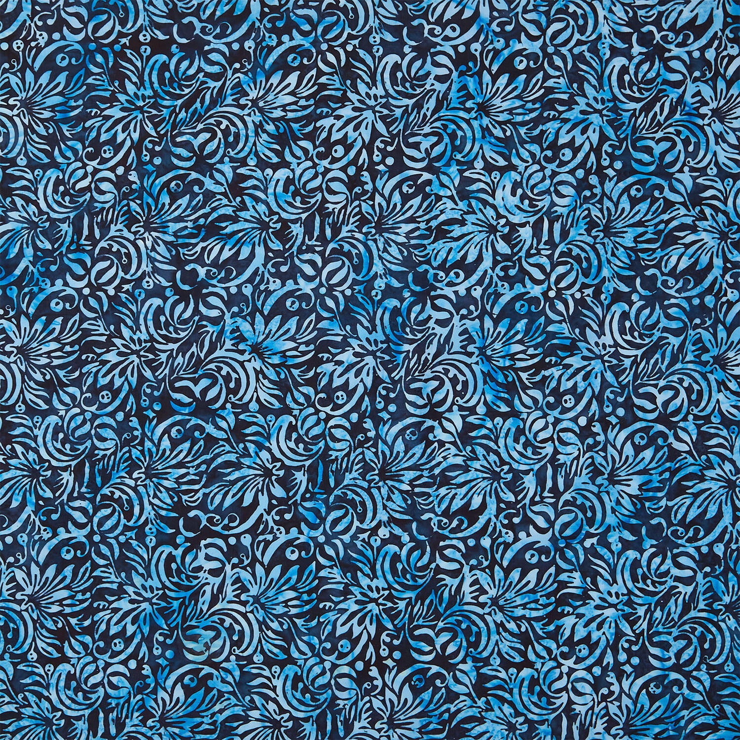 Dreamweaver Batiks - Square Floral Blue Ocean Yardage