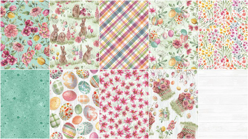 Easter Wishes 10" Squares - Image 3