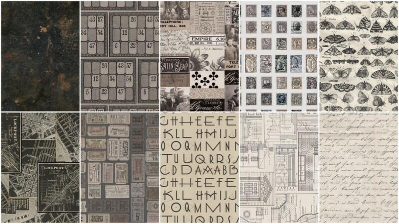 Eclectic Elements Palette Charcoal Fat Quarter Bundle - Image 3