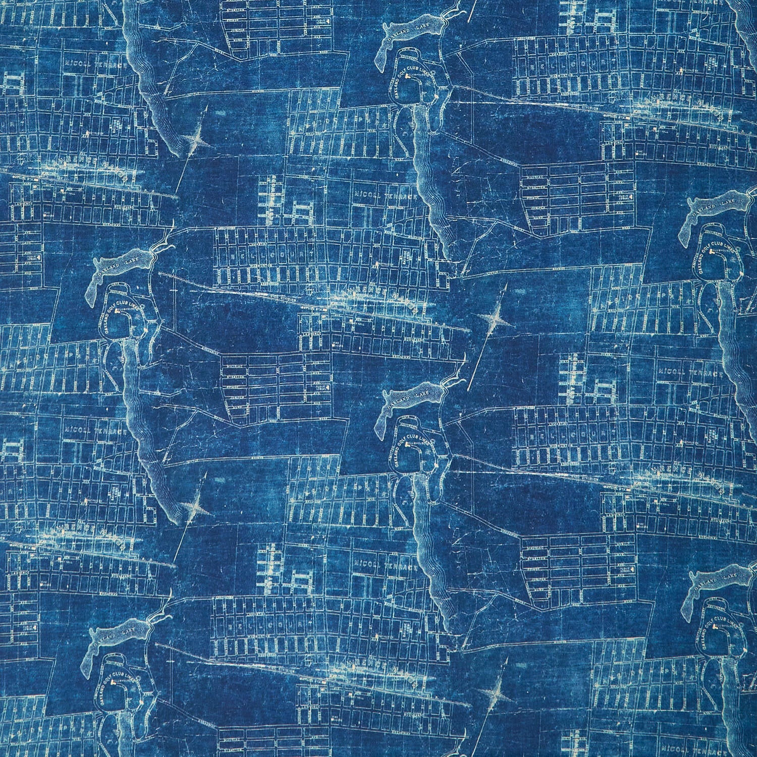 Eclectic Elements - Palette Map Blue Yardage