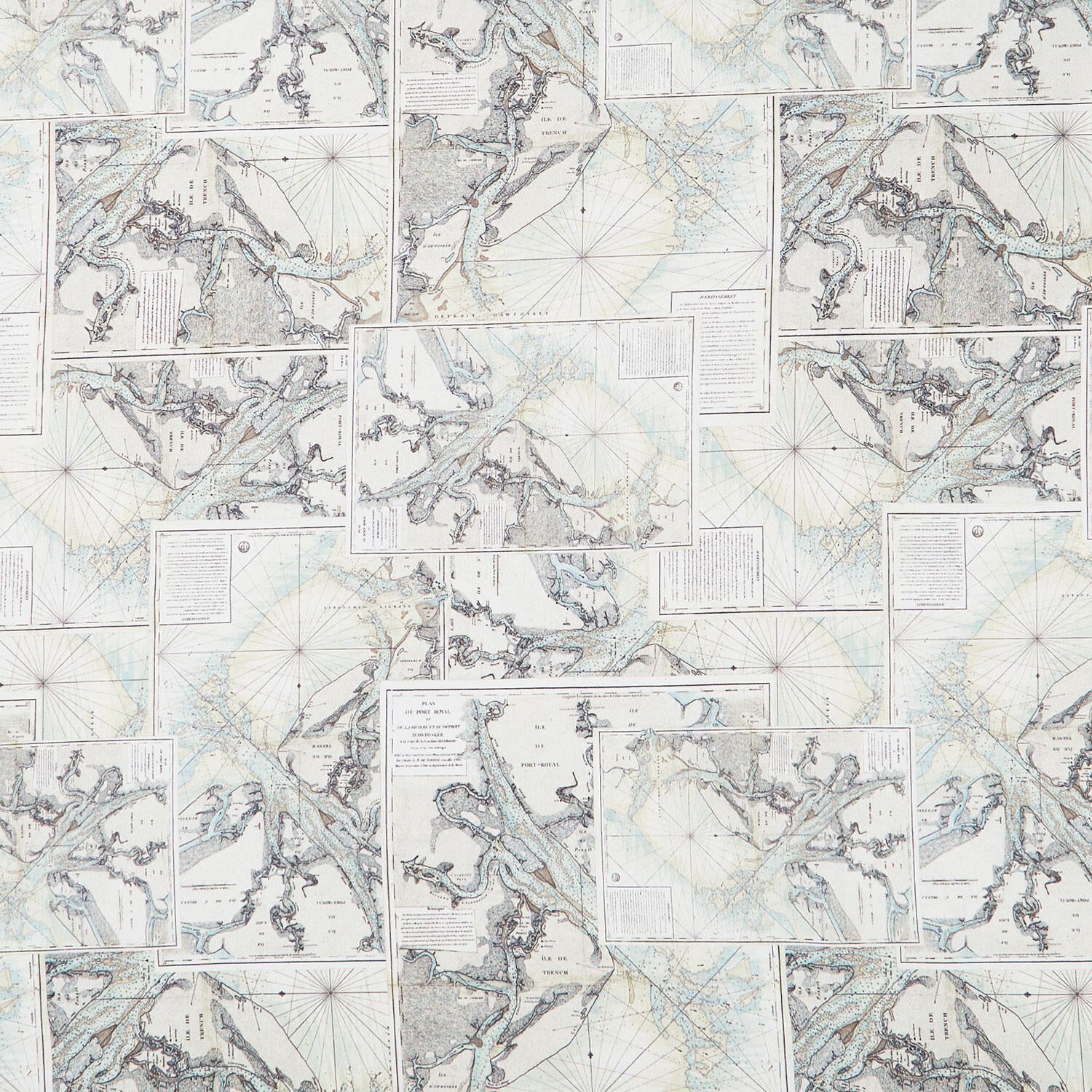 Eclectic Elements - Palette Map Teal Yardage