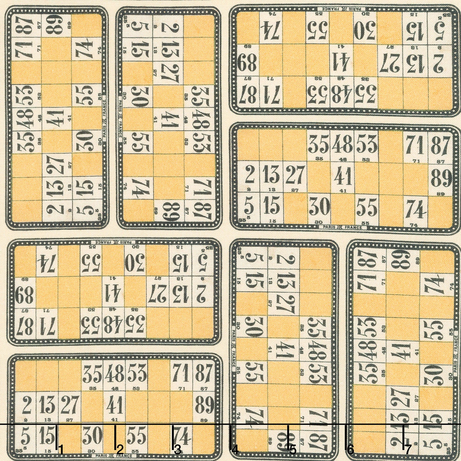Eclectic Elements - Palette Numbers Yellow Yardage