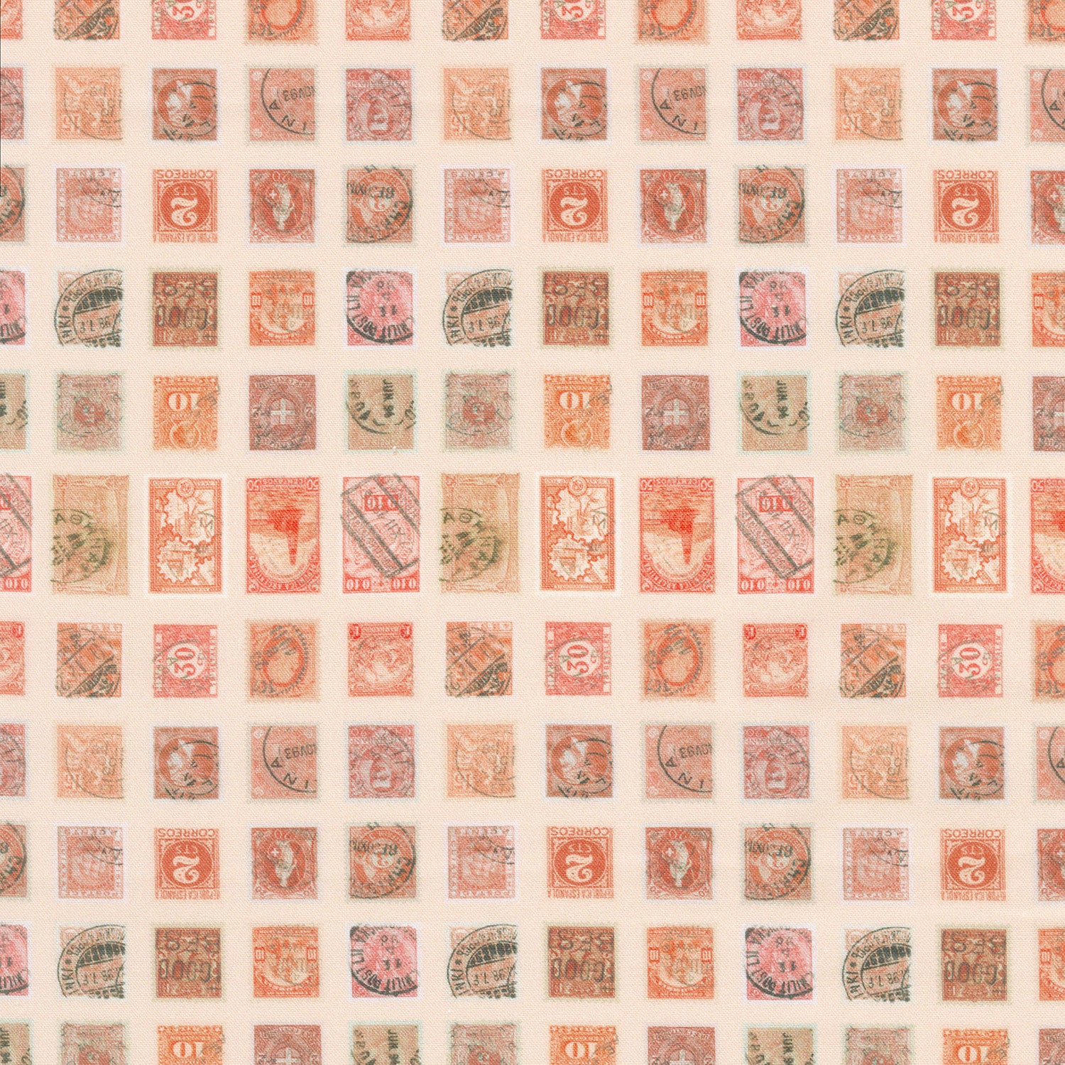 Eclectic Elements - Palette Orange Stamps Orange Yardage