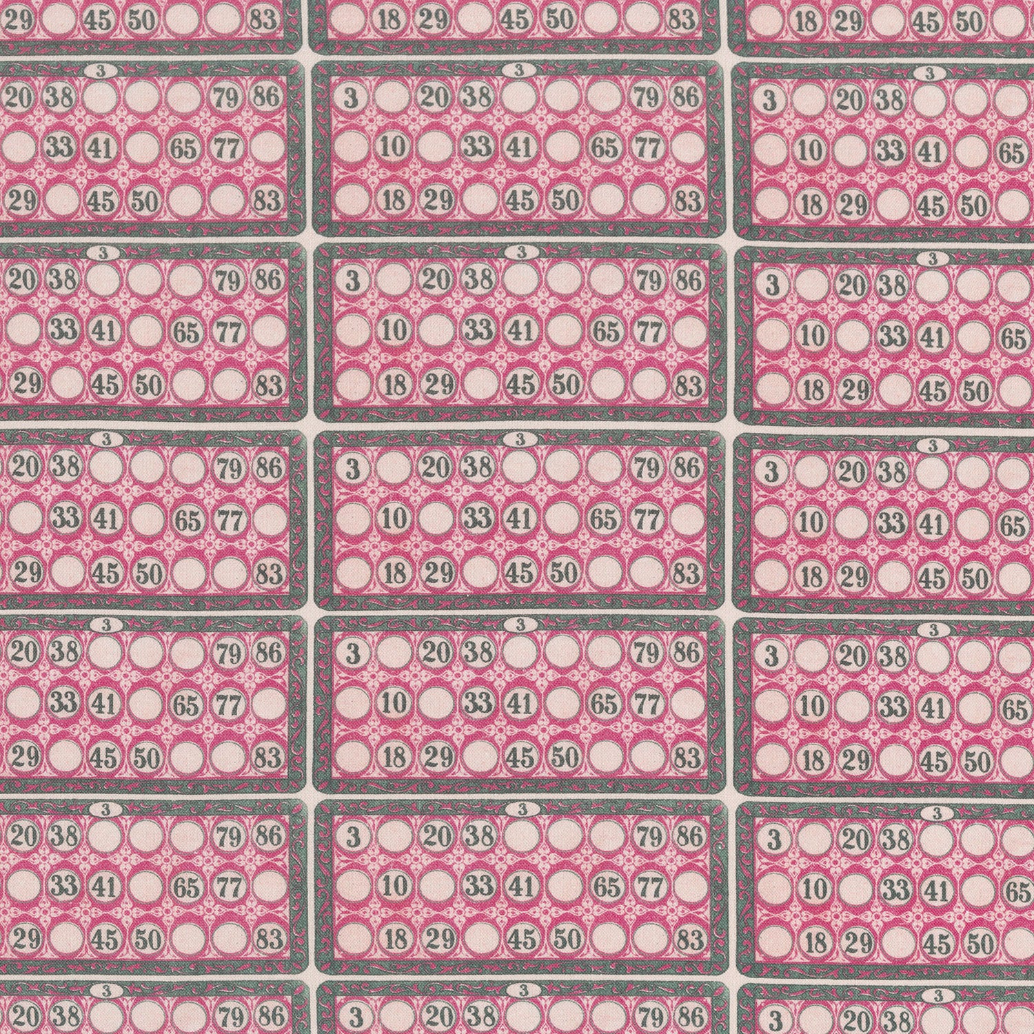 Eclectic Elements - Palette Pink Numbers Yardage