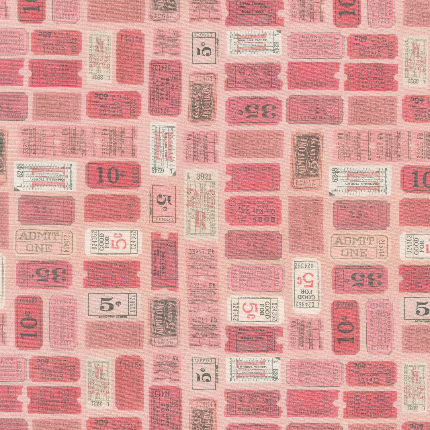 Eclectic Elements - Palette Red Tickets Yardage