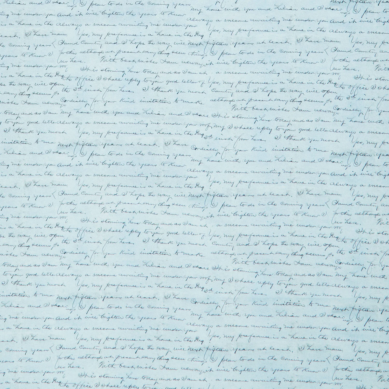 Eclectic Elements - Palette Script Blue Yardage
