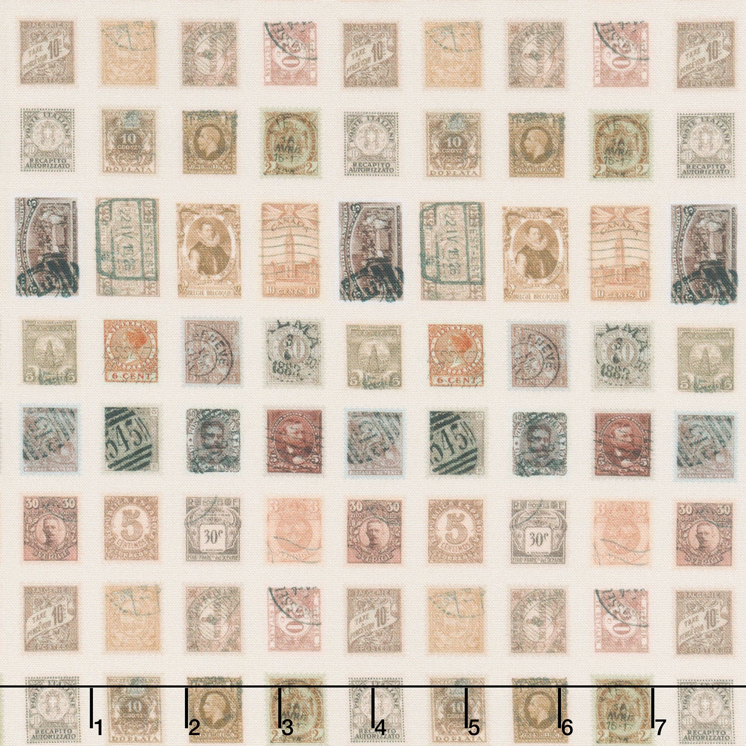 Eclectic Elements - Palette Stamps Neutral Yardage
