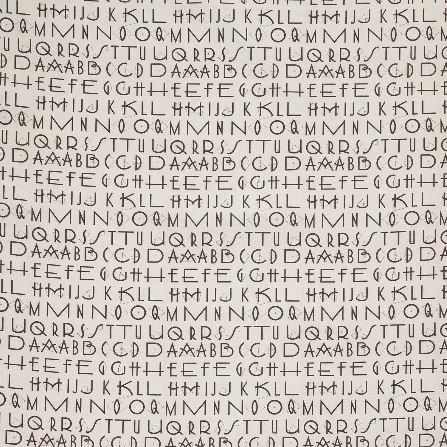 Eclectic Elements - Palette Typography Charcoal Yardage