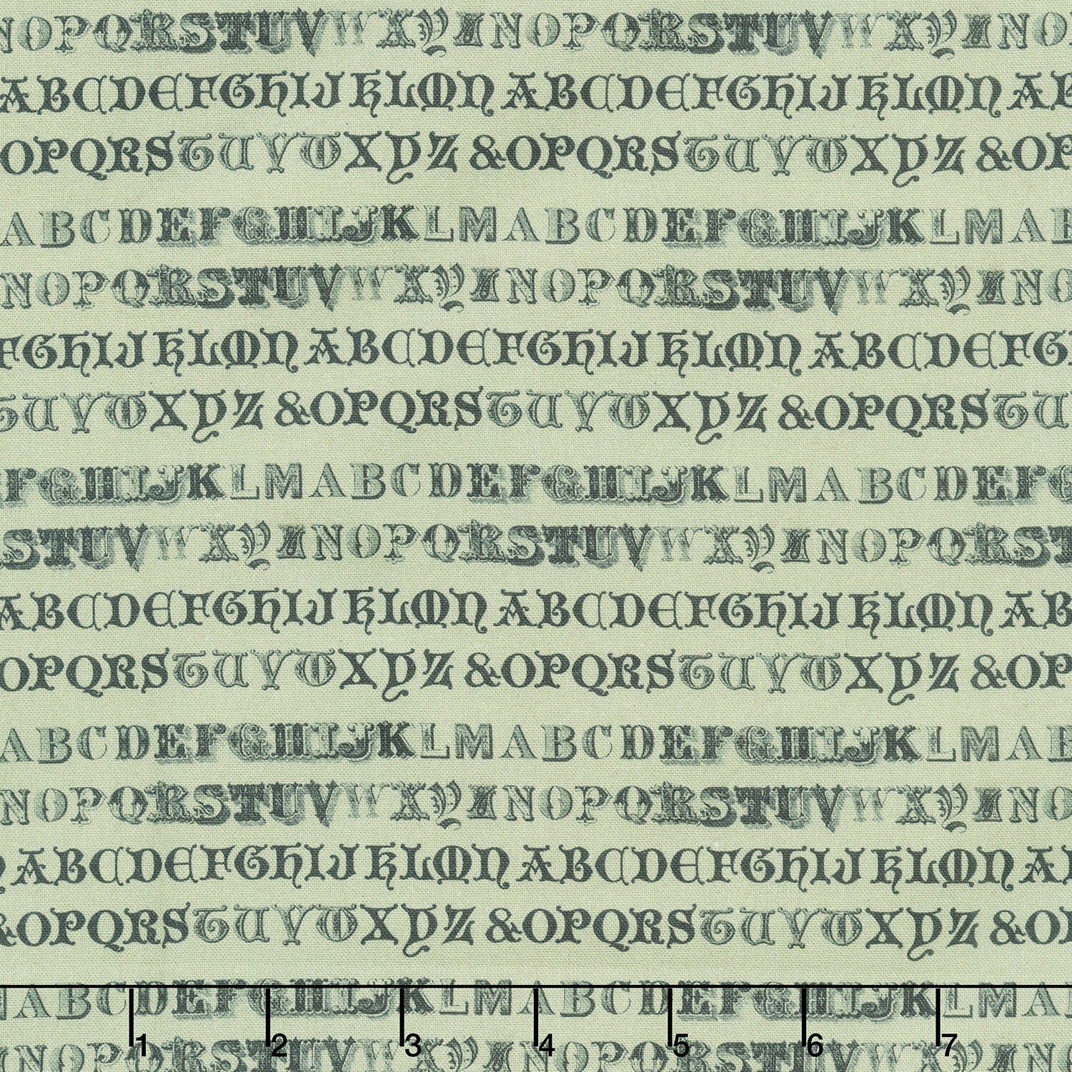 Eclectic Elements - Palette Typography Green Yardage