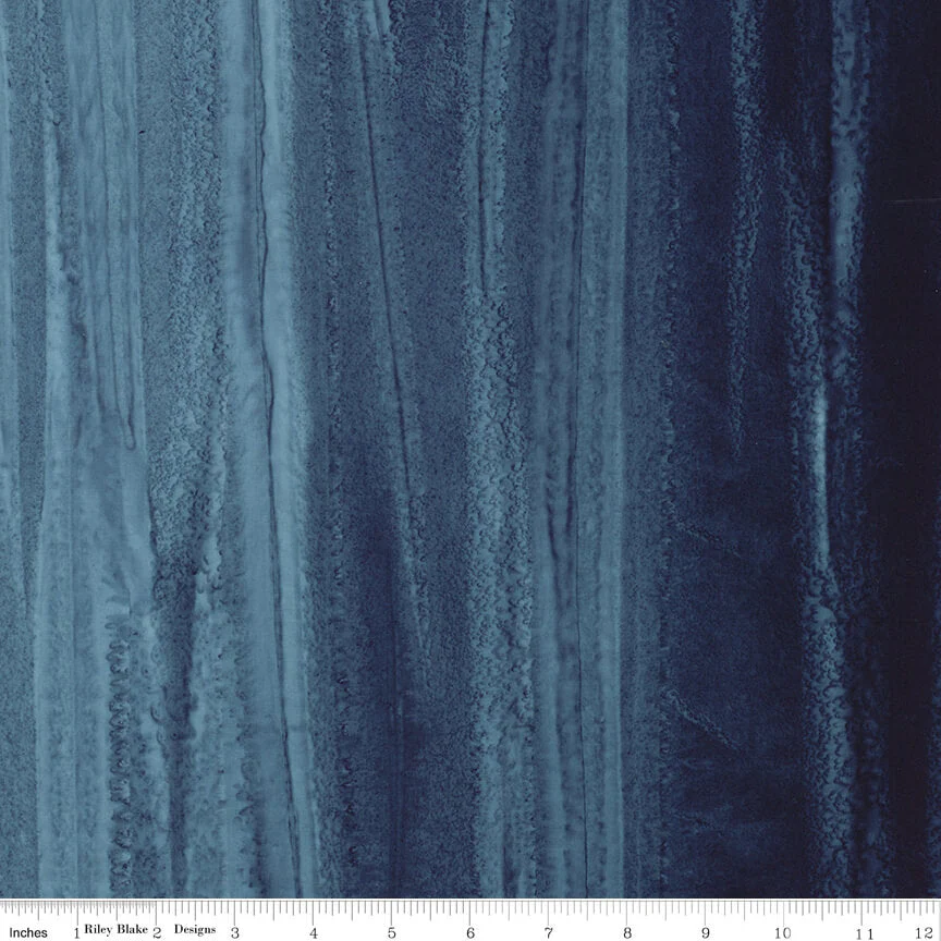 Elementals Batiks - Color Fade Ombré - Moody Blues