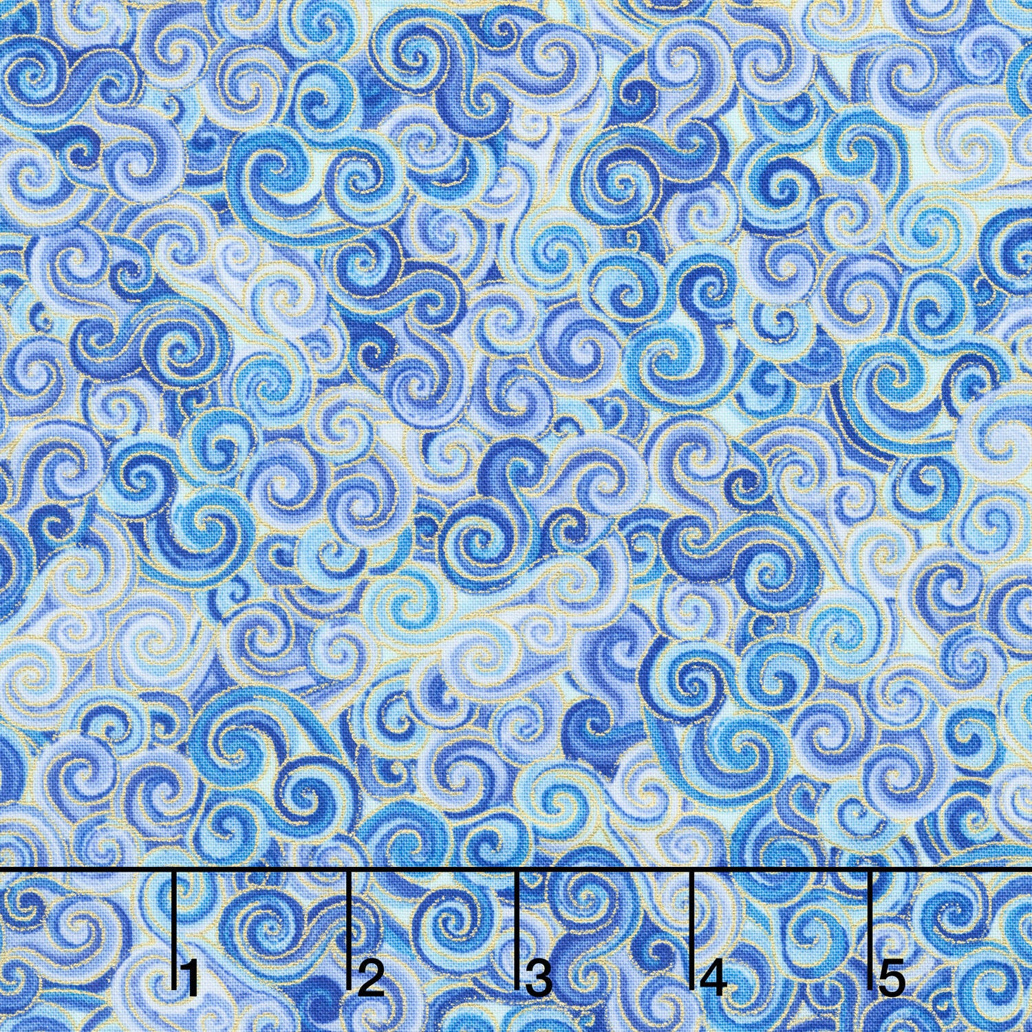 Escapade - Scroll Purple Metallic Yardage