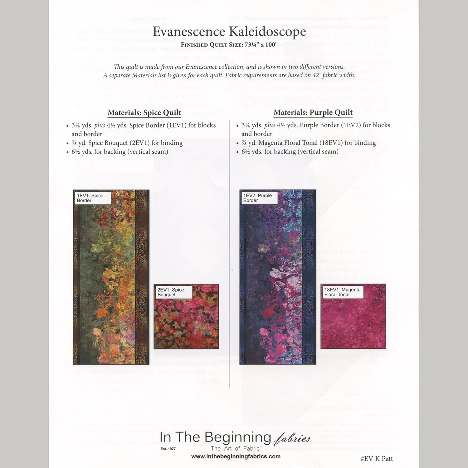 Evanescence Kaleidoscope Quilt Pattern - Image 2