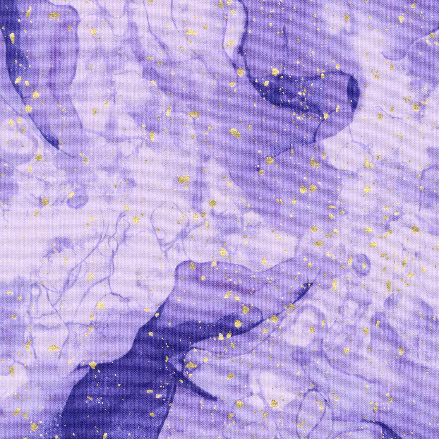 Evening Glow - Water Paint Texture Purple Metallic Yardage - Image 2