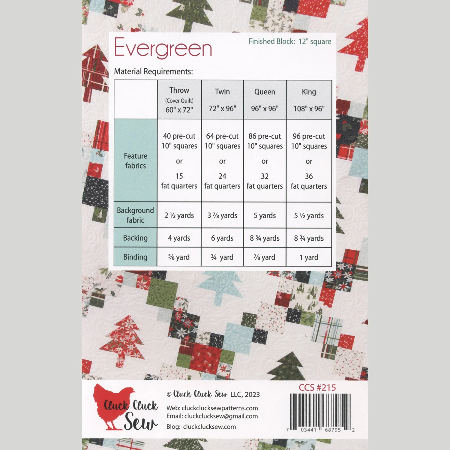 Evergreen Quilt Pattern - Image 2