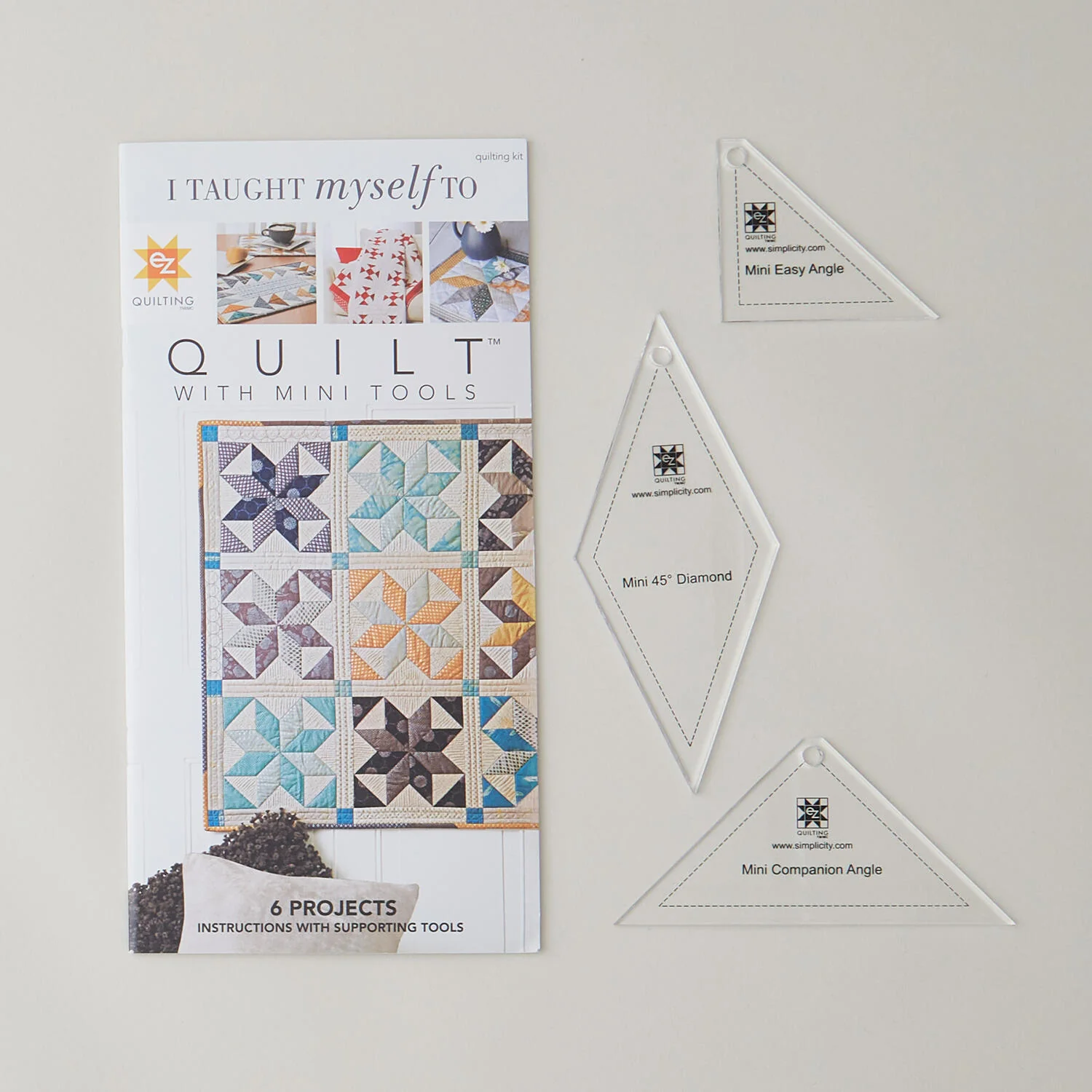 EZ Quilting Quilting with Mini Tools & Project Book - Mini Easy Angles