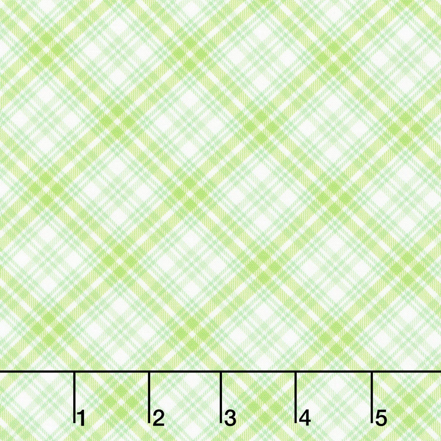 Fabric Market - Diagonal Plaid Lime Yardage