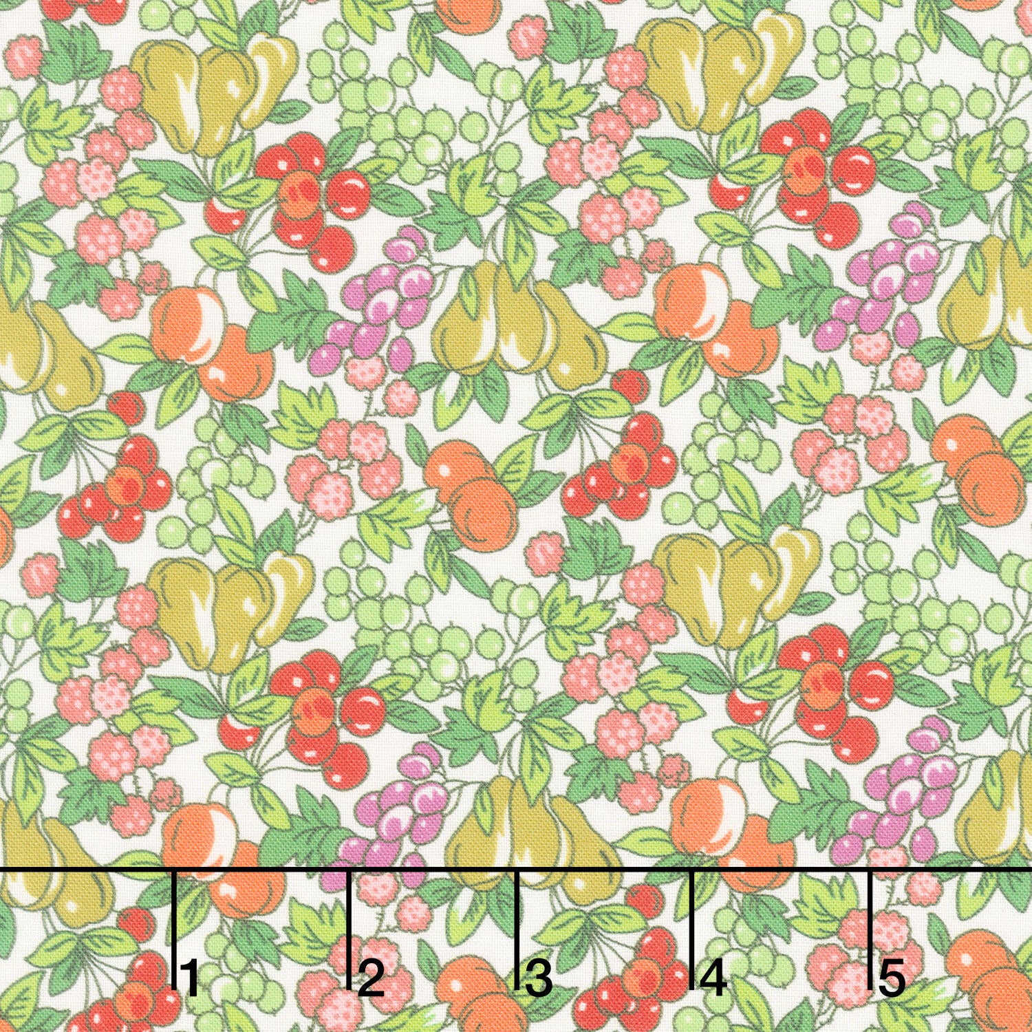Fabric Market - Packed Leaves And Fruits Veggie Yardage