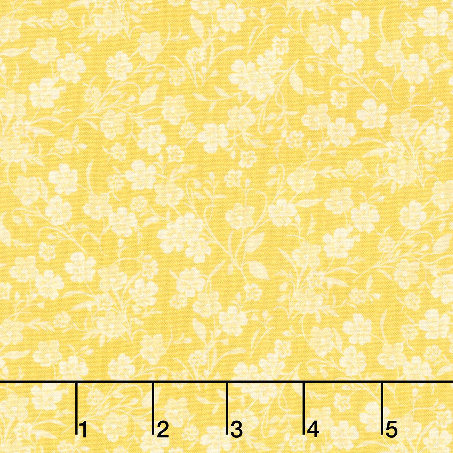 Fabric Market - Tonal Stemmed Florals Pineapple Yardage