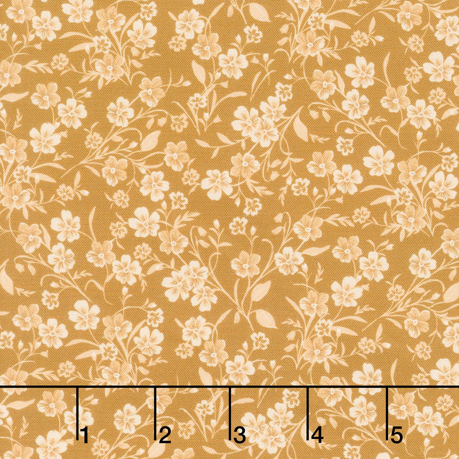 Fabric Market - Tonal Stemmed Florals Russet Yardage