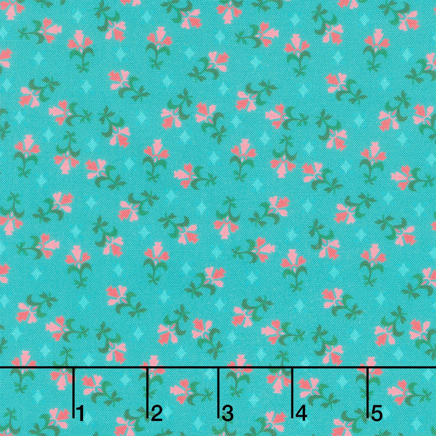 Fabric Market - Tossed Foulard Teal Blue Yardage
