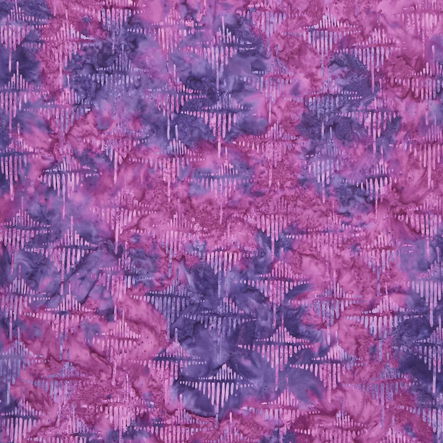 Fairy Floss Batiks - Woodblock Lines Purple Yardage
